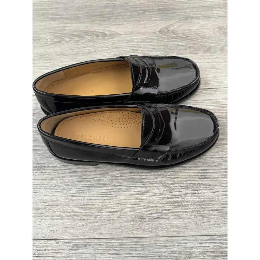 COLE HAAN Men's 6E Black Leather Pinch Penny Loafer Brand New